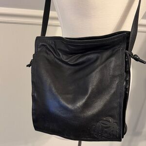 Loewe- Flamenco black lamb skin   Leather Crossbody Bag